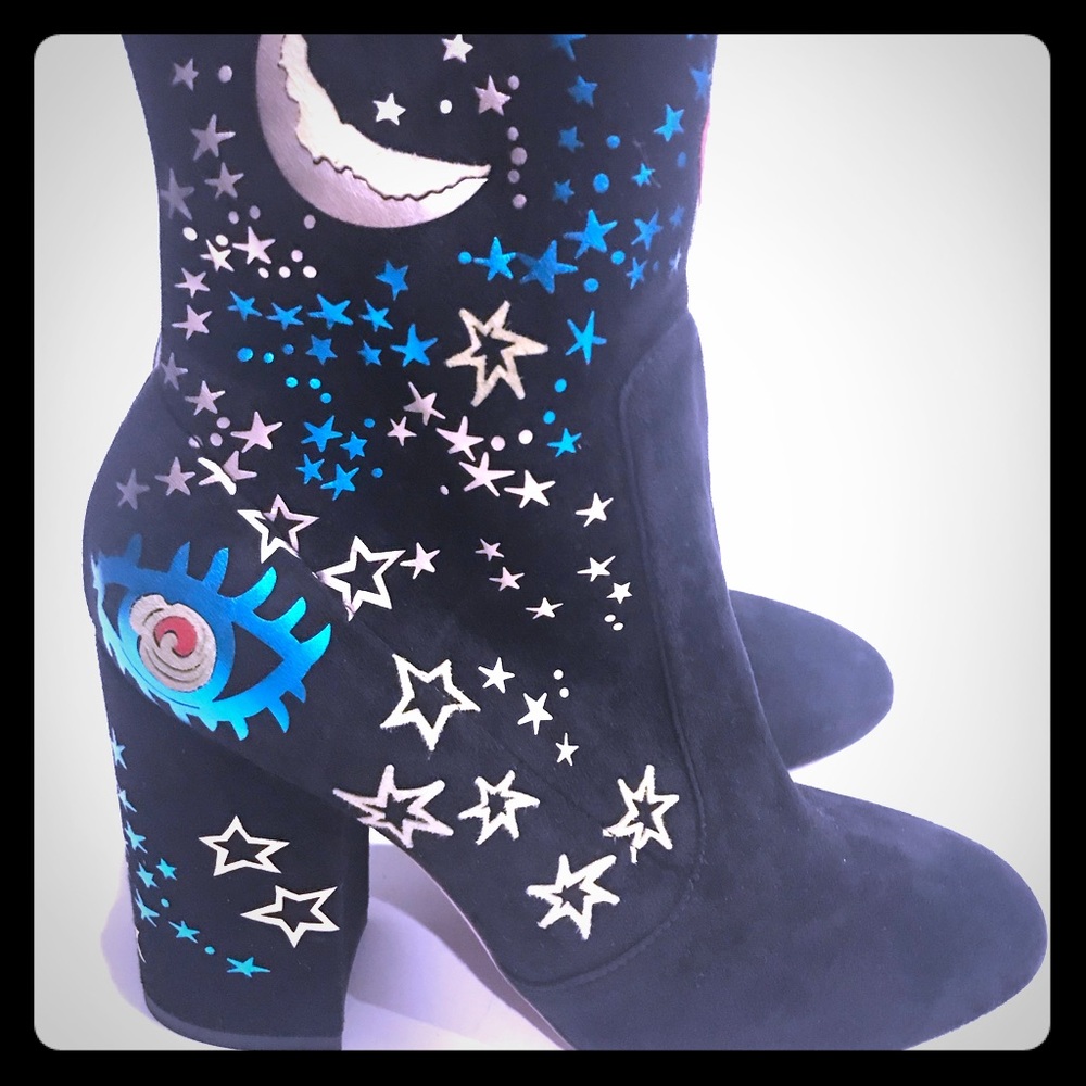 Valentino Black suede cosmic boots size 37